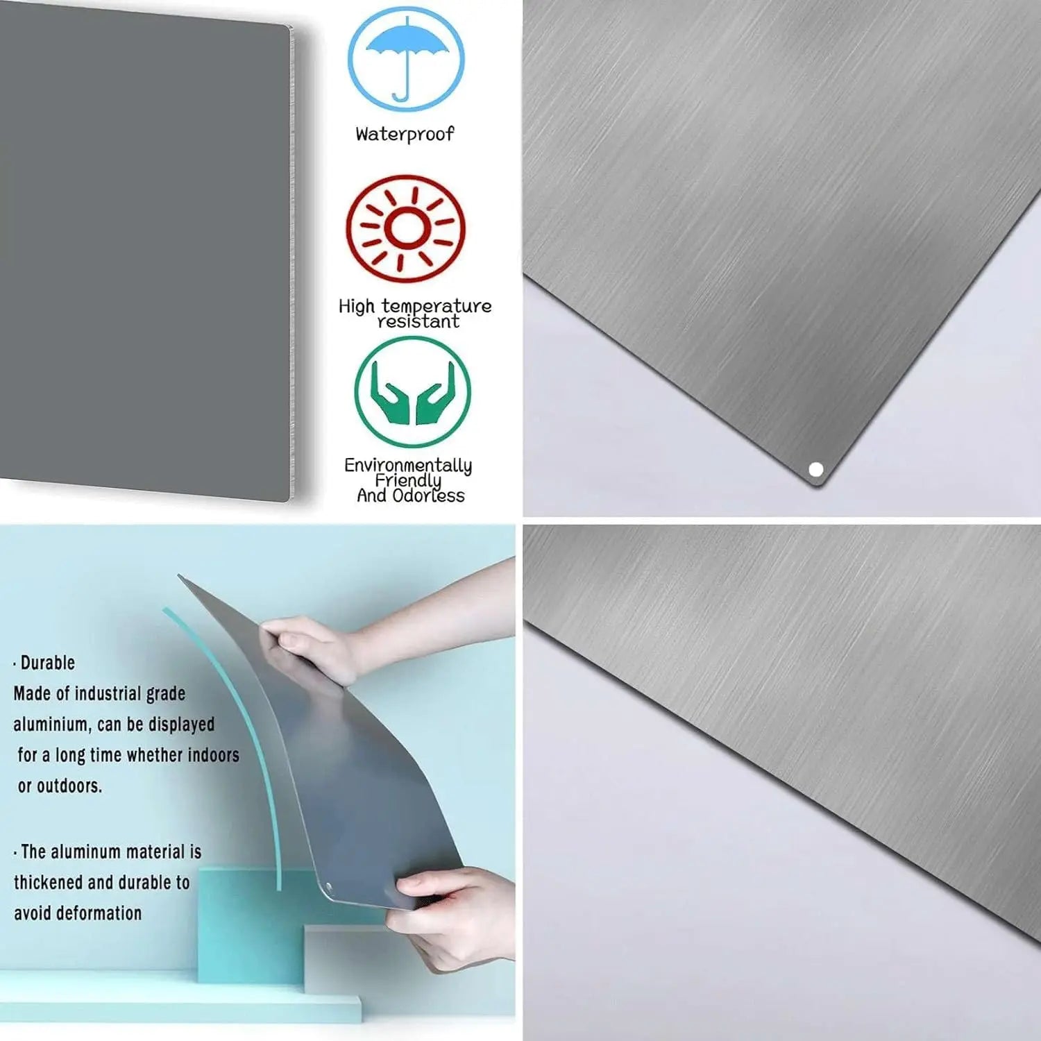 Skylt med ciao-motiv i metall