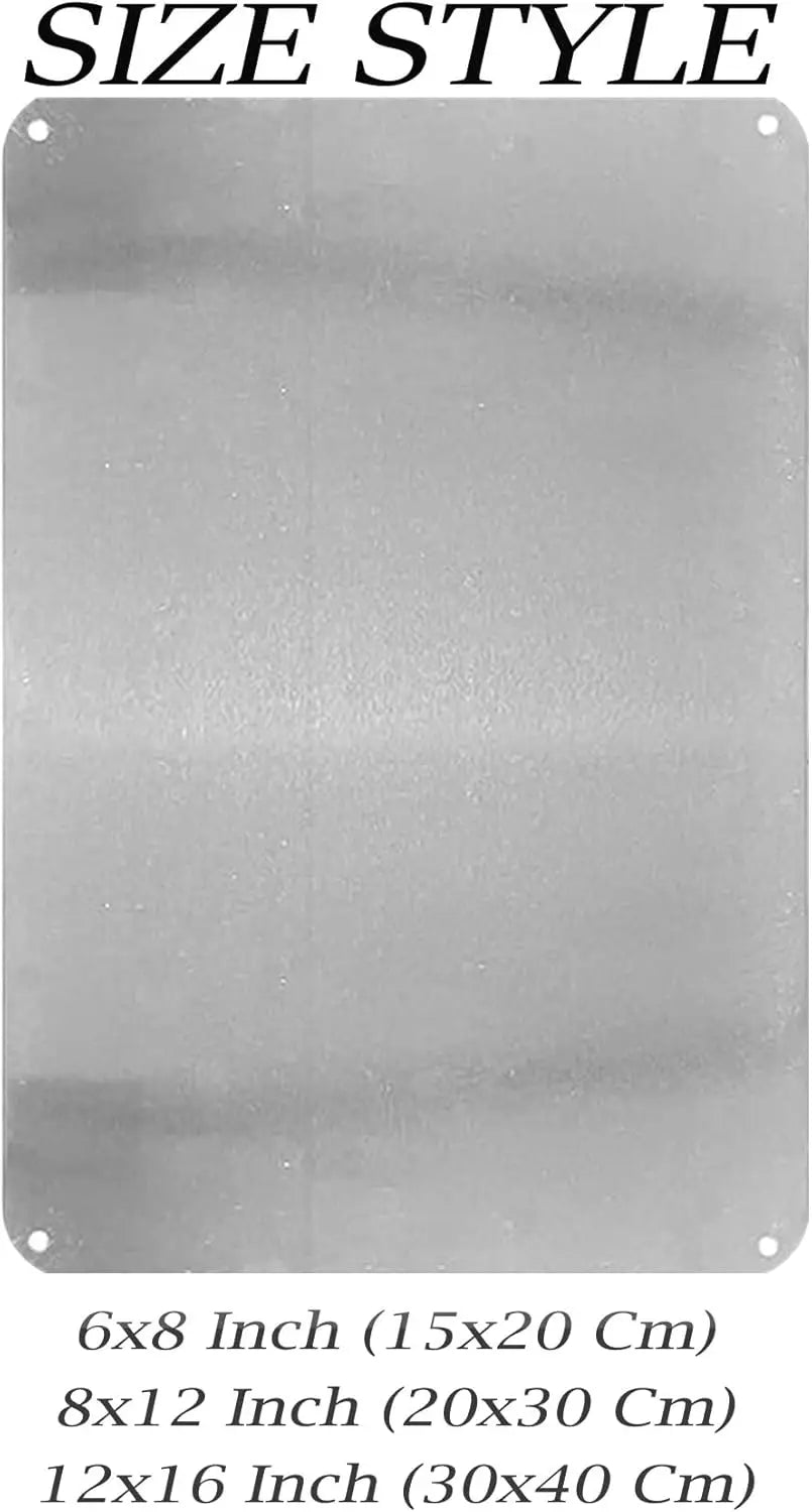 Skylt med ciao-motiv i metall